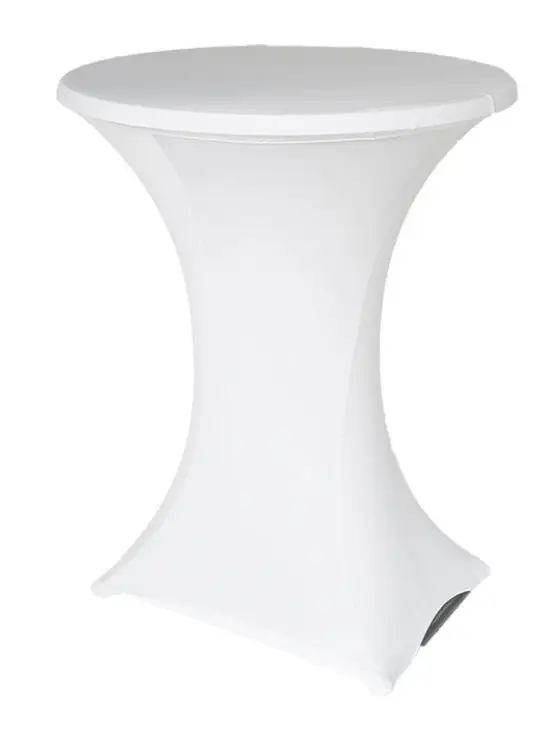 Statafel met witte hoes huren